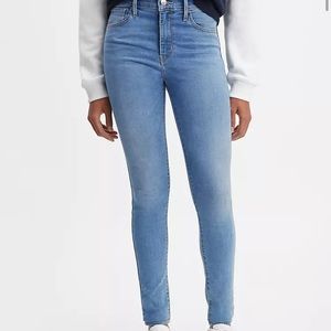 Light Blue Medium Wash High Rise Skinny Jeans